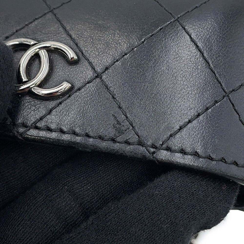 CHANEL Black Lambskin Leather Logo Wallet - Picture 11 of 14